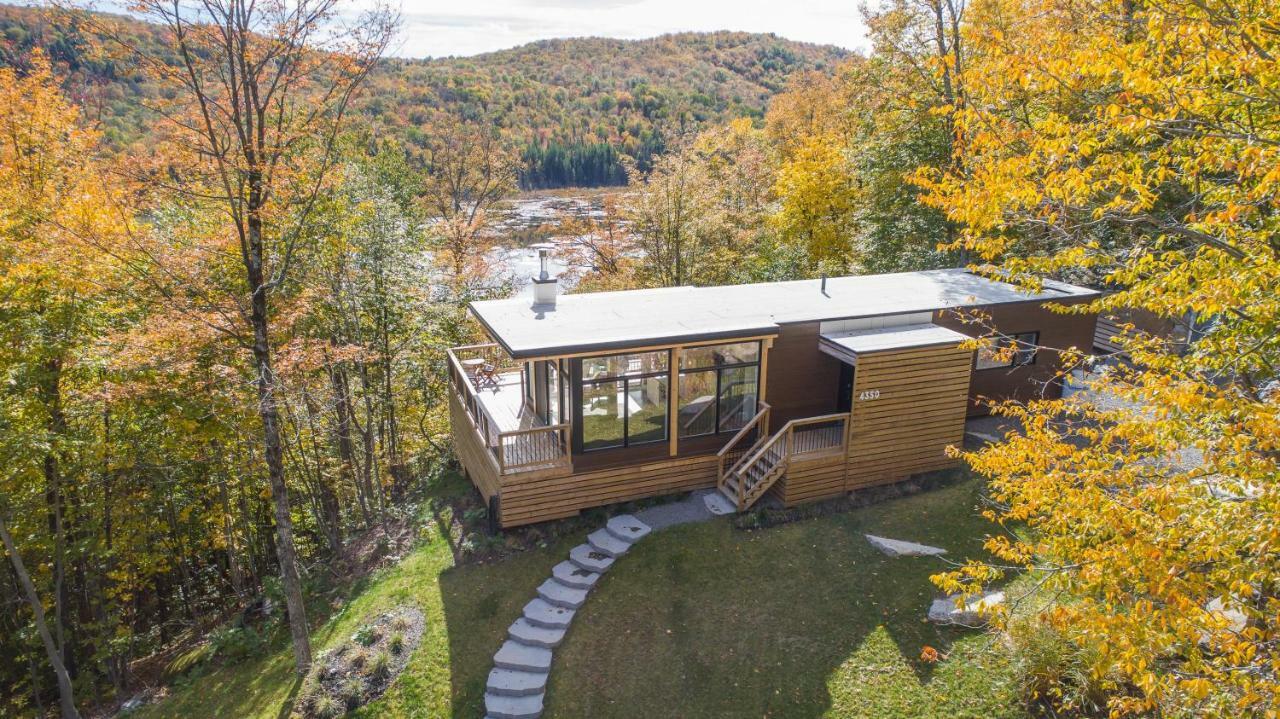 Modern Chalet With Mountain And Lake View By Reserver.Ca Sainte-Adèle Exterior foto